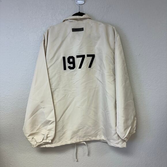 Fear of God Essentials Coaches Jacket in Egg Shell Size Large - Picture 2 of 10
